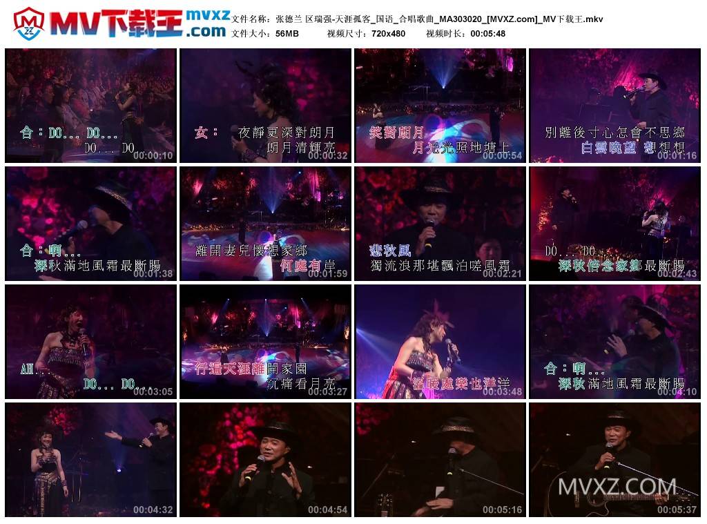 张德兰 区瑞强-天涯孤客_国语_合唱歌曲_MA303020